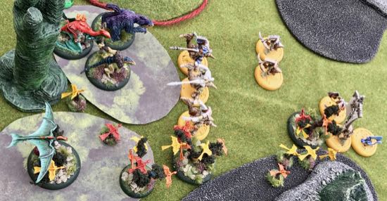 A swarm attacks the standard bearer