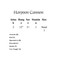 Harpoon Cannon