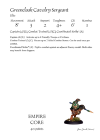 Greencloak Cavalry Sergeant