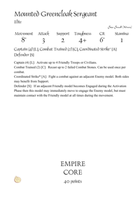 Mounted Greencloak Sergeant