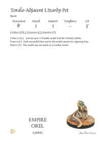 Torala-Adjacent Lizardy Pet